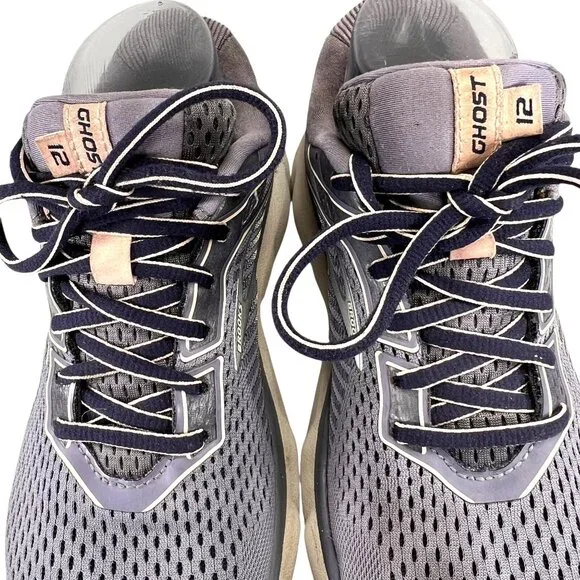 Brooks Ghost 12 Running Shoes Size 7D Women Violet EU38 Wide Purple 1203051D086 - Picture 10 of 16